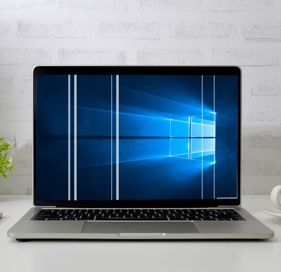 asus laptop screen with vertical lines
